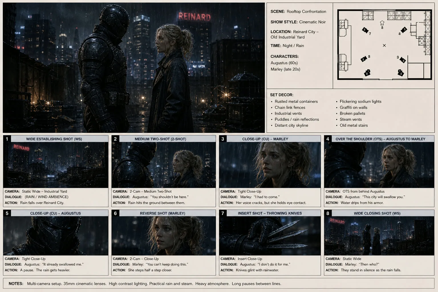Storyboard sheet for TALON